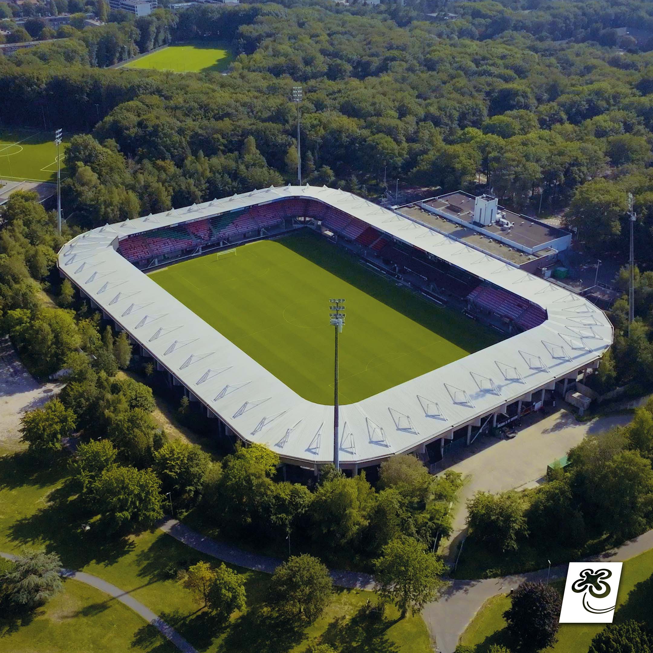 Het Goffertstadion Nijmegen, Stadion N.E.C. Nijmegen, De Bloedkuul, DroneVista